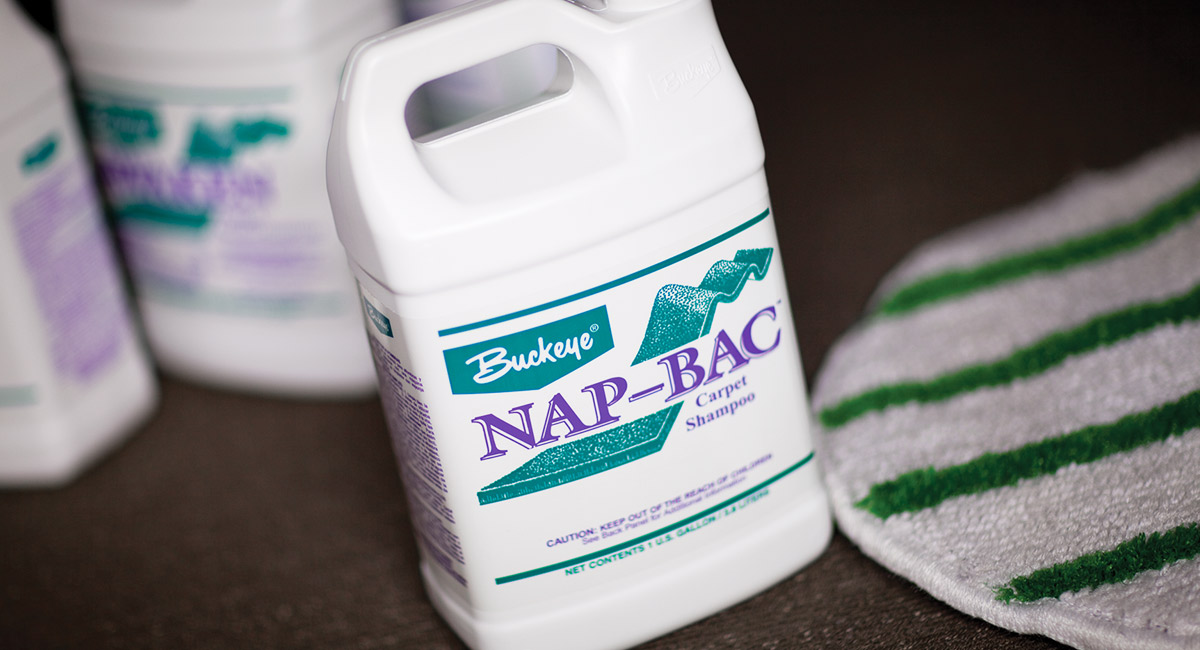 Nap-Bac gallon on carpeted floor
