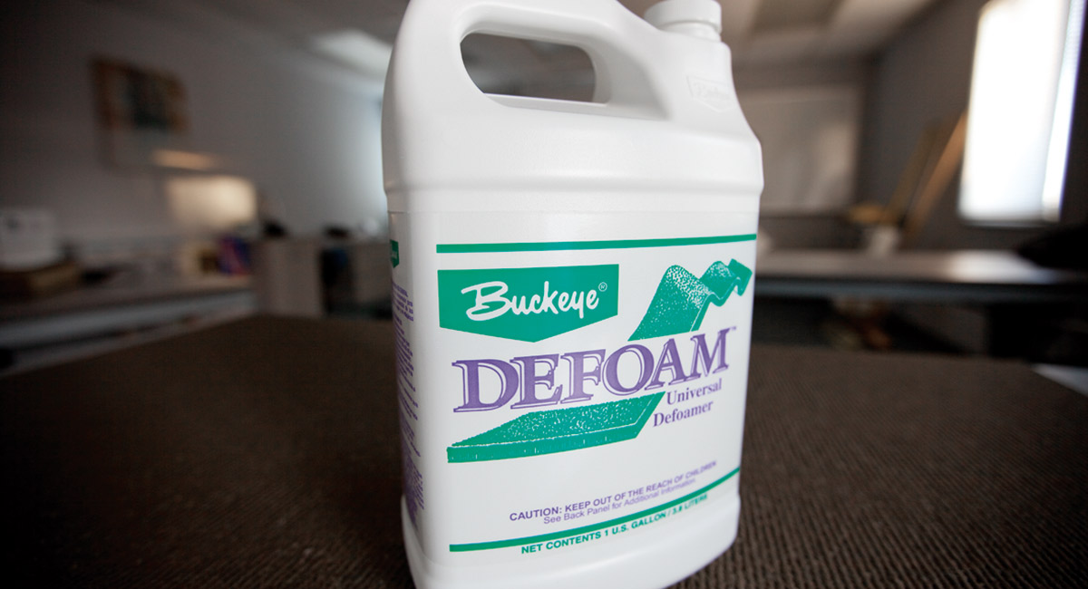 Defoam gallon on carpet