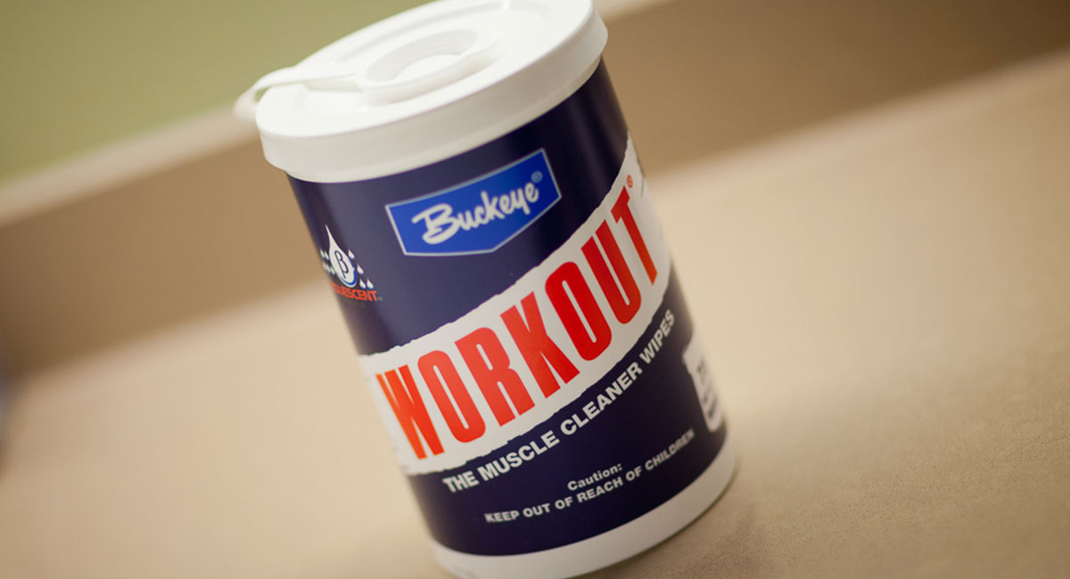 Workout Wipes canister