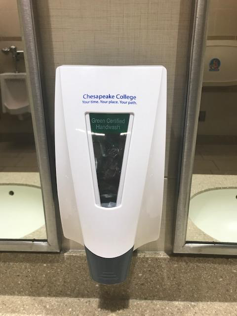 Chesapeake College Soap Dispenser