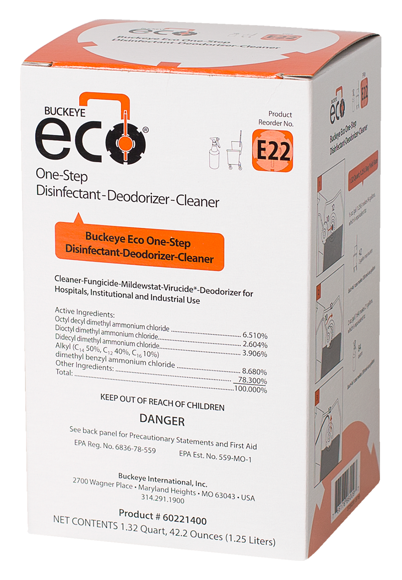 Buckeye Eco One-Step Disinfectant/Deodorizer/Cleaner E22