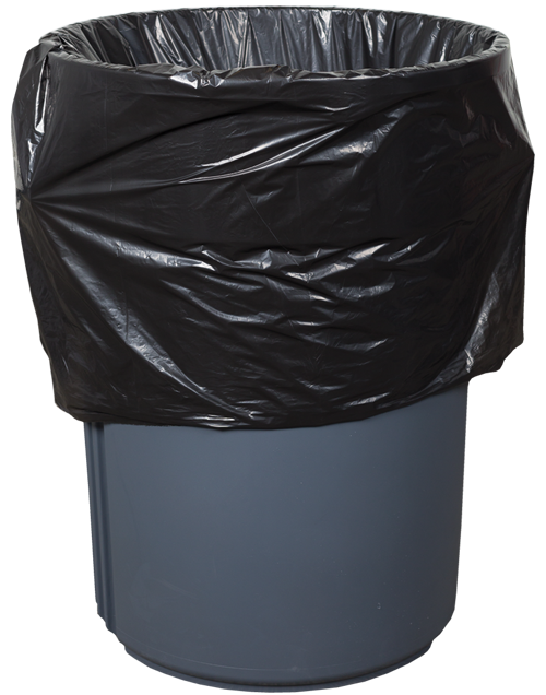 Standard Trash Can with Black Long Liner