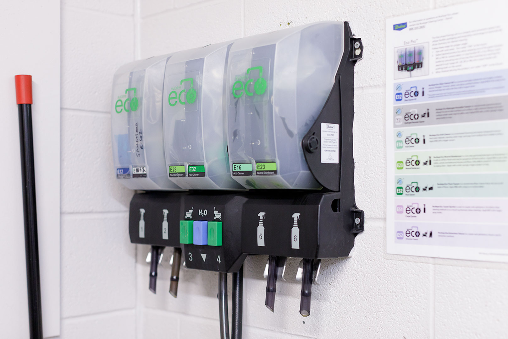 Eco Proportioning System in Custodial Closet
