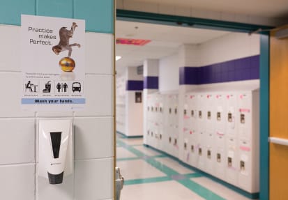 Symmetry Dispenser at a school