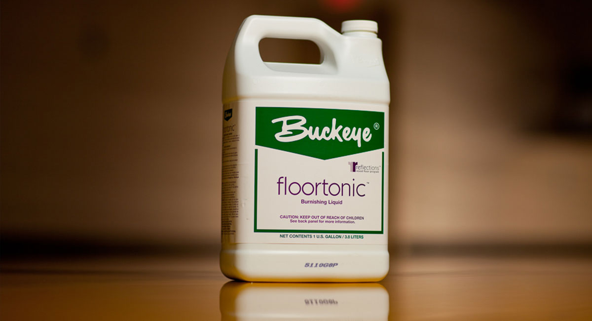 Floortonic gallon sitting on wood floor